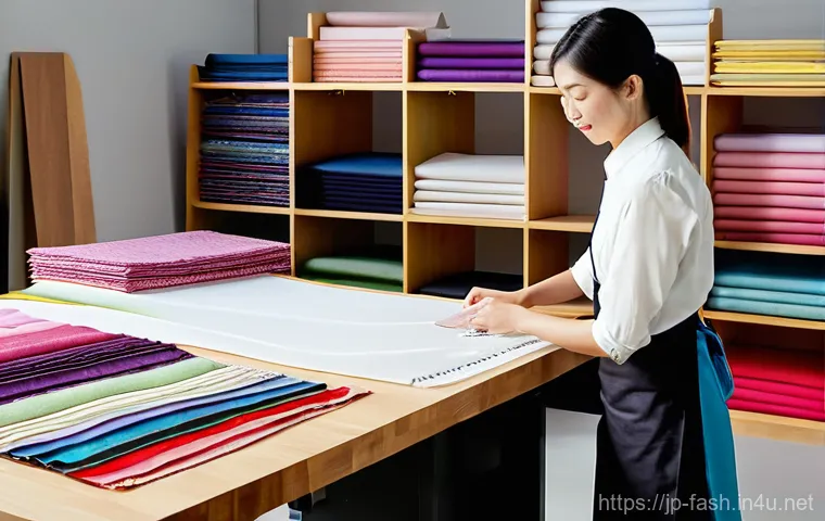 패션디자인 자격증 시험 과목 분석 - **Prompt 1: Aspiring Fashion Designer's Study Session**
    "A young Japanese woman, in her late tee...